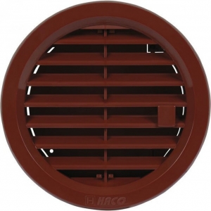 Решетка вентиляционная пластиковая с клапаном Haco VM &Oslash;110 Коричневый